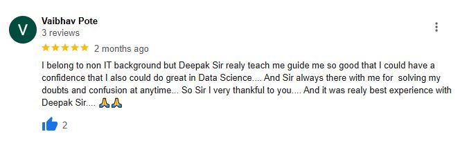 Google Review 1 Screenshot